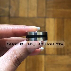 Silver Black wedding casual band size 6